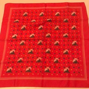 Vintage rMushroom Scarf made in Italy